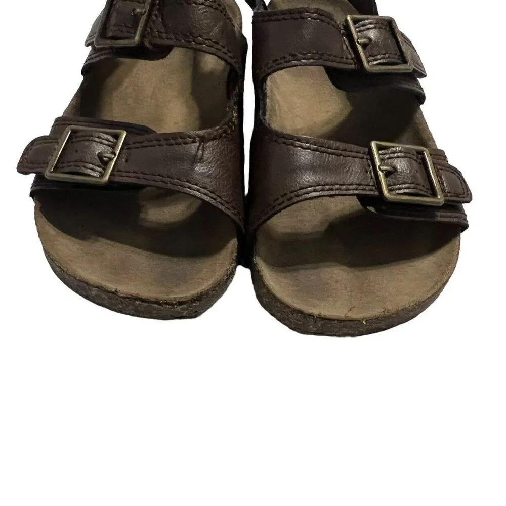 OshKosh Sz 12 Brown Faux Leather Sandals